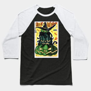 Happy Halloween Stack of Green Pumpkins Baseball T-Shirt